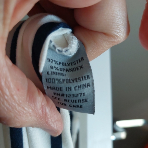 Soft Knit Nautical Stripe Pull-on Wide Leg Pants Romper Pockets Cropped Preppy - Picture 7 of 8